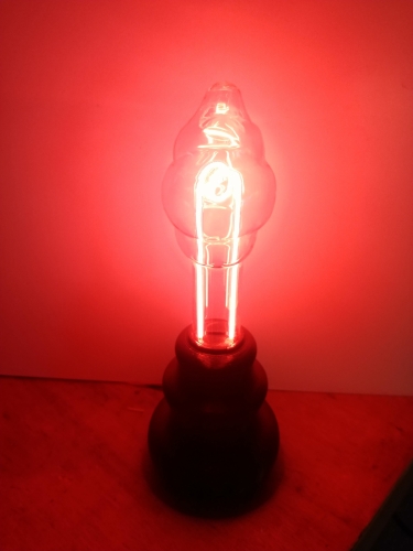Neon carbon fillament lamp
Made this neon carbon lamp replica and base. The base is 3d printed and contains the inverter and electrodes. The tube is held in with rubberised plastic to grip it firmly without stressing it
