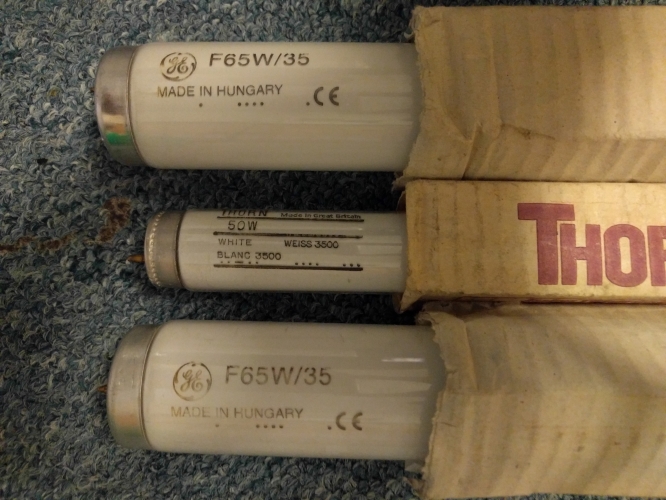 Some tubes I found today
2 GE 5ft tubes and a thorn 50w. All nos and work perfect.
