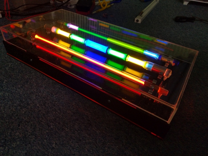 Made an eefl case
Here it is complete, it has leds in the base to light that strip up
