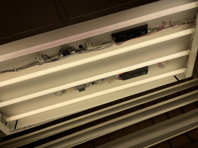 1992 HF Fitzgerald FL
Amazingly most are original - the 2 emergency fittings have been replaced no doubt some useless alarm company who don’t know how to replace batteries. 
