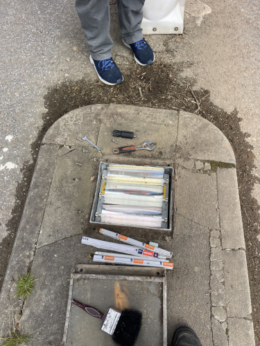 Cornwall bollards like like they are Simon’s but they aren’t.
Seems to be loads of triple 8W bollards in Cornwall still left. Chucked some lamps in this one. 
