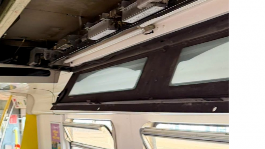Preserved Mersey Class 507 train fluorescent lighting
I was so pleased to see this image (credit class 507 preservation group ) of the fluorescent lighting used on the class 507 electric multiple units that ran on the Merseyrail 3rd rail network for 46 years, 1978-2024. The inverters that are powered from 110vdc can be clearly seen. This unit is 507001,  has been preserved and is currently at Derby Litchurch works. Prior to a refurb around 2004, the lighting was provided by T12 4ft 40w lamps with no diffuser, just an arched plastic cover over the lamp holders to prevent unauthorised removal. Following a refurb, the 5ft, 58w 2700k fluorescent tubes  were integrated into the ceiling. The diffusers are have quite unusual curved, I think it was to represent 'M' for Merseyrail. 
