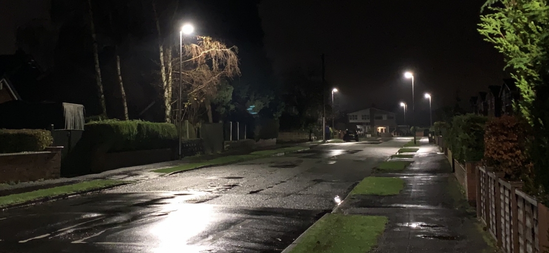 Our Uni-Streets in action 
Taken at 5:30 in the morning over December 2020, our Philips Uni-Streets were a good choice on behalf of Cheshire East Council street lighting department, a lot better than the 5000K SLX  lanterns neighbouring Weaver Vale Council went with!
