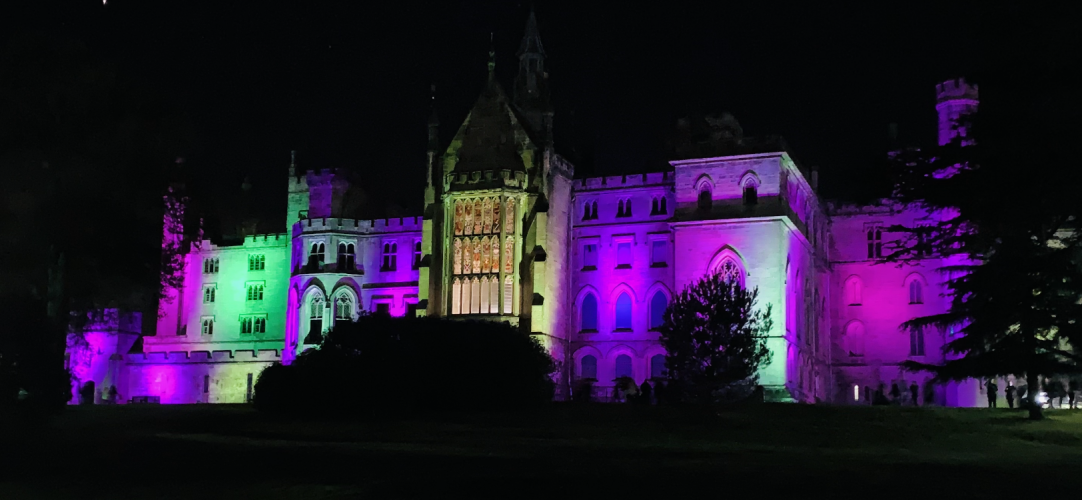 The towers lit up 
Alton Towers itself is lit up perfectly on Scarefest nights, this is also the perfect place for the scare mazes to get housed!
