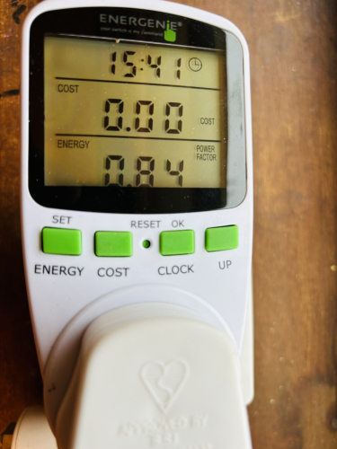 With PFC added 
Slight improvement with a 10mF capacitor, now at 0.84 PF, 78.5 watt still, with 238.1 volts on the supply.
Amps now at 0.39
