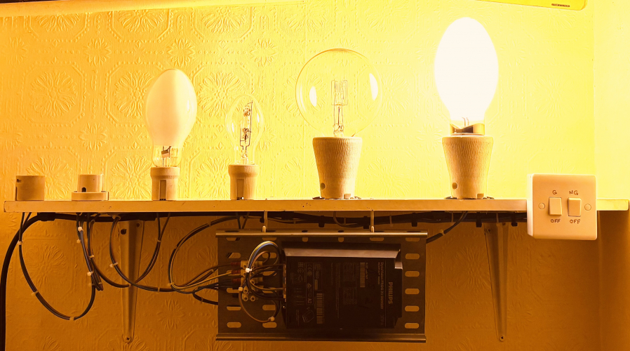 Osram NAV-E 250
How’s this for a room light!, 28,000 lumens of pure SON greatness! 
