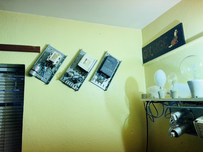 Control gear wall! 
My gear wall is progressing well!, held up by very stout nails!
