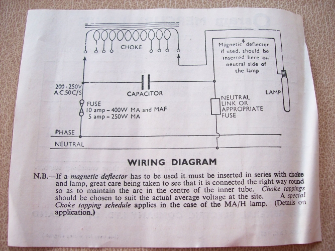 Original Osram MA wiring diagram.
Came with the lamp, I love old stuff like this.
