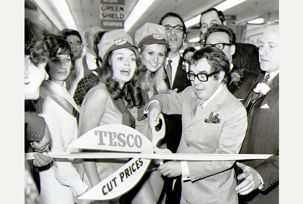 Ronnie Corbett opening our original tesco in 1970, atlantic 3 fittings 4 tube versions overhead
