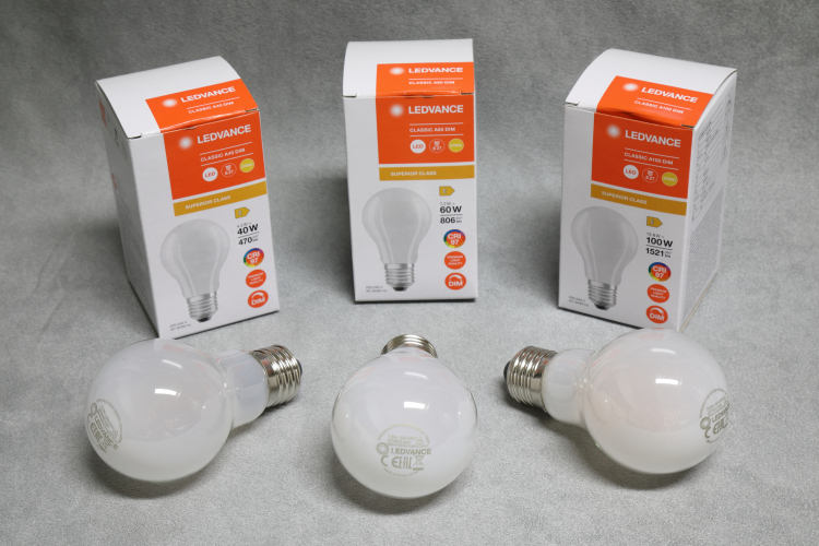 LEDVANCE (Osram) Classic Superior 97% CRI 40, 60 & 100w Retrofits
1 x 4.2w 470lm Classic A40, 1 x 7.2w 806lm Classic A60 and 1 x 13.8w 1521w Classic A100 coated LED filament GLS lamps.
All with very high colour rendering indexes of 97% while still achieving a reasonable 111 lm/w!

Companies like Philips ect, make more efficient LED filament retrofit lamps but these are better IMO as the colour is far more realistic and when lit, you'd be very hard pressed indeed to determine that it wasn't in fact a proper incandescent lamp!

They also make these with clear outer envelopes but I'm not a fan of clear LED filament lamps. I was never a fan of clear incandescent either to be honest!

