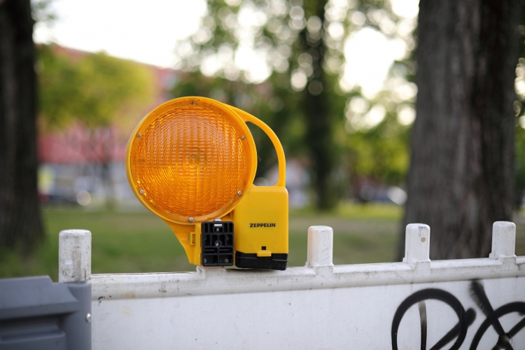 Zeppelin Roadworks Light
Spotted loads of these dotted around the place in Berlin.
Had to get a pic, love the name xD

This one pictured was one of a few on some pavement works outside Ostbahnhof.
