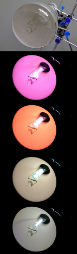 400w Venture MBF-R Mercury Reflector Lamp: Run-up sequence 
1 x 400w Venture high-pressure mercury vapour reflector lamp.

Unlike some of the other MBF-R lamps in my collection, this one has a mirrored metallised as well as the phosphor layer.
This makes the lamp produced a stronger beam but directs very little light upwards.

The light emitted from this is quite poor to be honest. The open front design, common to all mercury reflector lamps, allows a lot of uncorrected mercury light to exit the lamp and cast a horrible blue-green cast to everything.
It is reasonably bright though.
