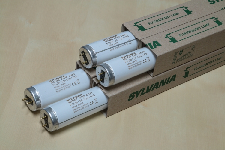 Sylvania 20w T12 530 IRS
Interesting MCF-A lamps with metallic earthing strip for better performance on rapid and instant start circuits but far more likely to get around the EU T12 ban!


