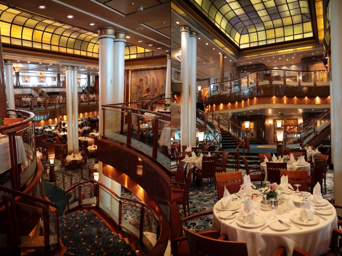 Dichroic Tungsten-Halogen galore!
The main dining room of the ocean liner RMS Queen Mary 2 is lit almost exclusively by low-voltage MR16 and MR11 halogen lamps.

For how much longer is in doubt though as the ship is due a major refit this year... 
