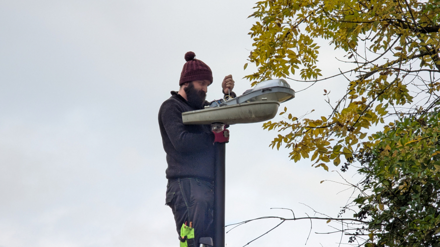Car park revisit repairs
Nick repairing one of the ZXU1s.

The Urbis ZXU1s installed by me, Nick and James in Jan 2022 three needed relamping already! 

As it turned out the building was refurbished earlier this, during this they fitted a digital time clock, and a 20lux on and 80lux nema photocell to control the outside lighting, including the car park! 

The ZXU1s also run on photocells. Basically the main cell would switch, the ZXU1s would light and then go off because of the ZXU1 photocells. The firing up and then going off after a moment, which seem to shorten the life of the nos 90s Philips Powertones! 

ZXU1 photocells were bypassed so now the main photocell controls these.

