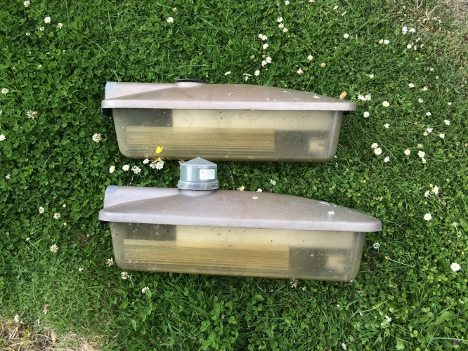 GEC Z9538 ally canopy saved from Newport Pangell, Milton Keynes 
Friend of mine in streetlighting saved me these today, the ones in the picture have been sold but more are possible to be saved, 
