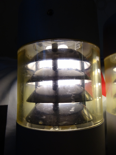 Castaldi Polo bollard - Lit closeup
I chose this particular bollard to do the closeup image of purely because its the clearest of the four bollards. The light control is absolutely incredible, there's zero glare and next to no upwards light whatsoever. Being as they're only 65m tall, this means the area around them is really well lit, which is what we need for the steps outside our house.
