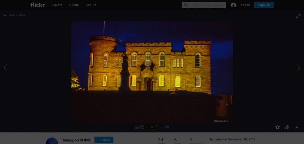 inverness castle lit by 400w son-td 1990
