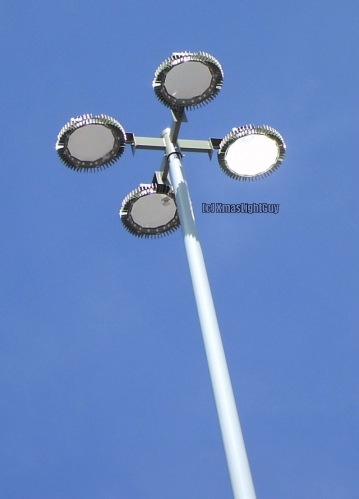  StreetLight #249 
Pic is from 2016... At one time the parkinglot these are in had HID (MH if I remember right) 

Sometime in late 2015 or early 2016 they all got replaced with these things....Since its a place I don't generally go, the only reason I noticed is because so many poles had atleast 1 dayburning (

With the ones that are off here you can see the LEDs in a circle around the outside edge (the center part is just white, no LEDs)



Location:
Park Meadows Mall, Lonetree, CO
