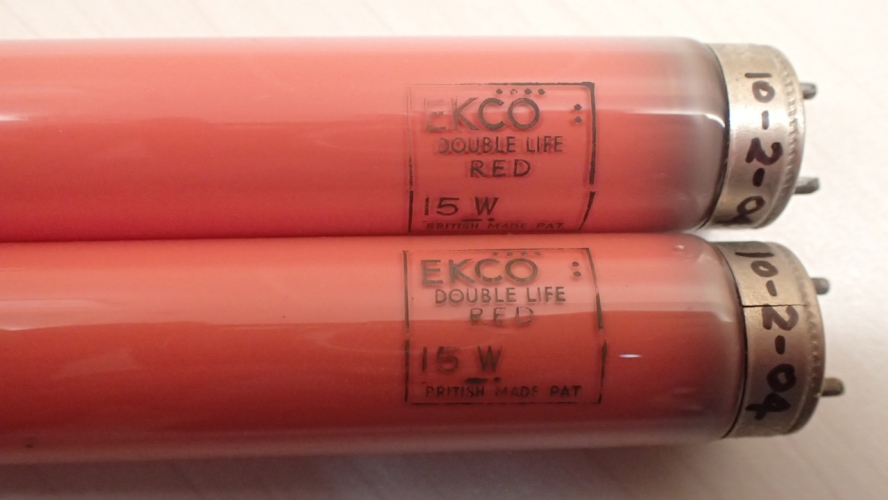 EKCO 15W Red
These also had very short lives until failure, probably no more than a filament bulb.
