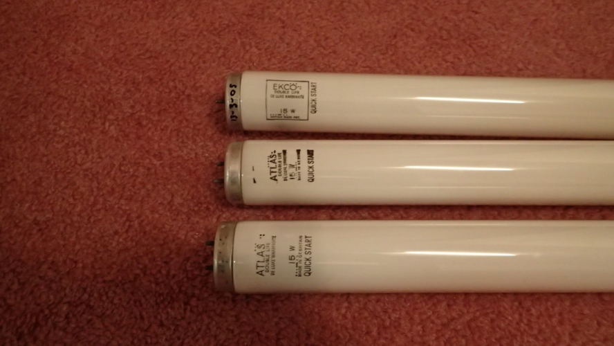 EKCO + ATLAS 15W Deluxe Warm White
All of these are very short lived, either losing usable light or failing altogether (bottom one).
