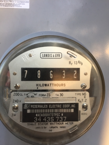 American Landis and Gyr electricity meter
This meter is 240 volt with out neutral operated from both 120 volt phases 
This meter is older analog meter, how ever it got a pulse counter and radio 
Transmiter that keep track of my usesge and it reports to central office. 
This meter been running at 120 volt on current coil since other phase is not 
In use most of time. Unless i am washing clothes or outdoor lighting the other phase of 120 volt is used. But both phases together is 240 volt while Neutral carry back the unballance of both phases back to transformer.  This basically 240 volt split-single phase 
Electricity supply allowing american homes to have 240 and 120 volt electric supply. 
This meter good up to 200 amps at 240 volts imagine how many lights i can put on itðŸ˜Ž
