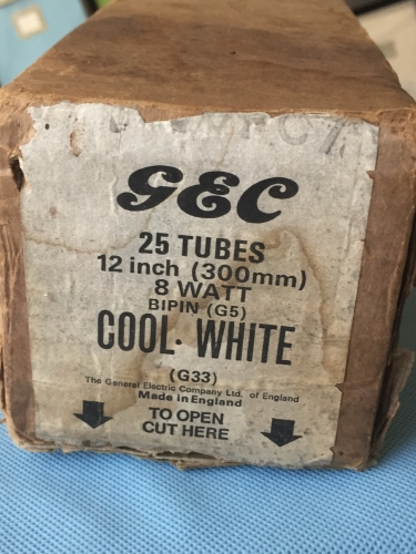 Case of GEC 8 watt Cool whites
This from a lamp case trade with Dez 

