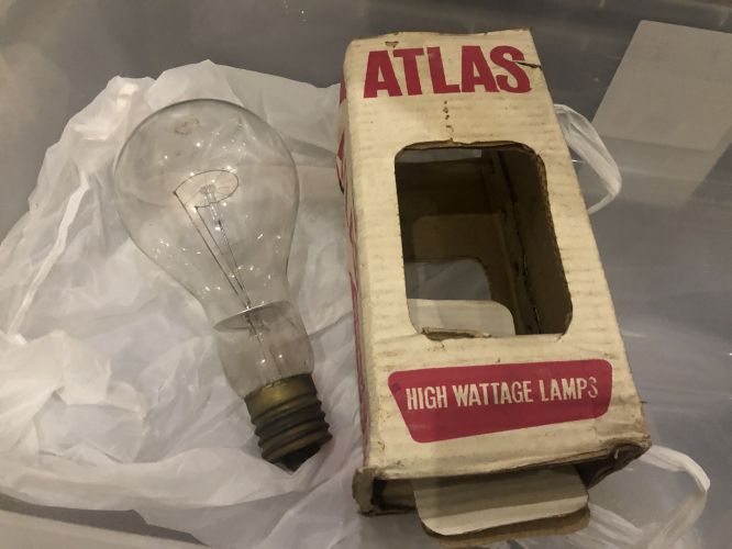 Atlas 300 Watt GLS
Gas filled, Britain.
