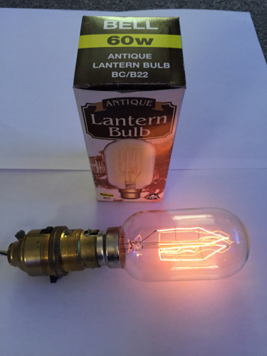 BELL Antique Lantern Bulb
240 Volt, BC-B22, Clear
