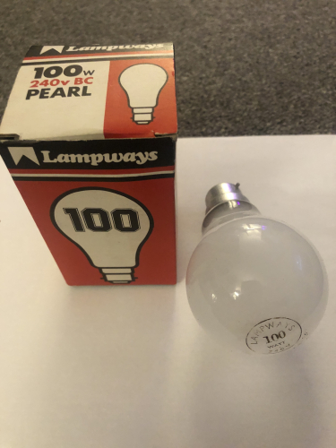 Lampways 100 Watt GLS
I've uploaded this pic as it shows the older Lampways packaging.
