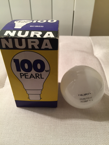 Nura 100 Watt GLS
Pearl, 240 Volt, BC-B22
