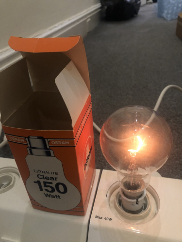 Osram Extralite 150 Watt Clear GLS
Quality high wattage lamp
