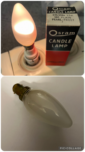 Osram 35mm Pearl Candle
240/250 Volts
