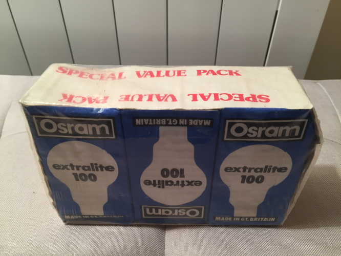 Osram Extralite Special Value Pack
240 Volt, GT. Britain,BC-B22, Pearl
