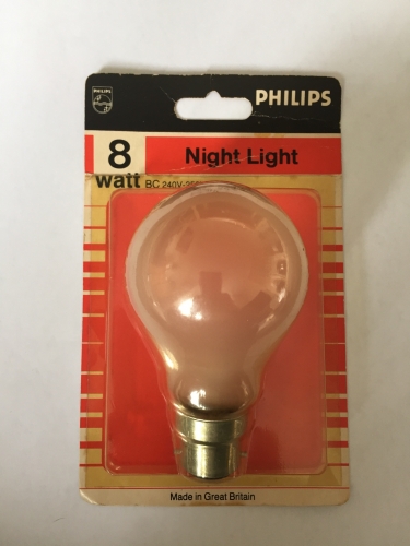 Philips Night Light
240 Volts, Pearl, BC-B22, Code = C9, Made In Gt. Britain.
