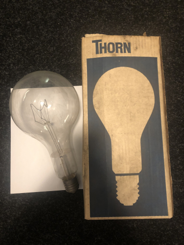 Thorn 1500 Watt GLS
Nice to add another 1.5kw lamp to my collection :-)
