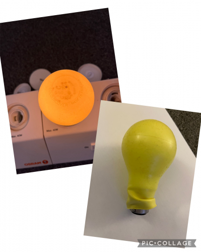 Yellow Colour Cover
I had a couple of these back in the 80's, they were expensive back then. They are difficult to fit & remove but can be re-used once the lamp fails. They can be used on incandescent lamps of upto 60 watts.
