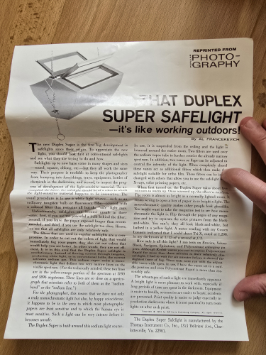 Thomas Insteument Inc Duplex LDS SOX lamps info leaflet
From the 2x 35w SOX lamps for darkroom/photography use I got from today's car boot sale in Thatcham 

Turns out this is an American lighting company 
