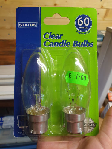 Classic 00s era Status branded candle bulbs
Found at car boot sale last year 
