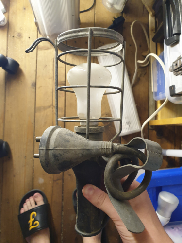 Vintage worklight with Winfield mushroom bulb 
Bonus find at car boot sale last Sunday
