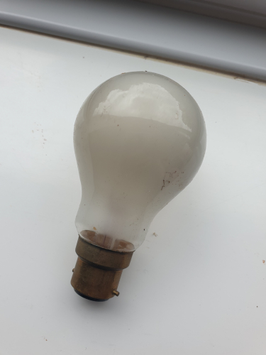 GEC Rough Service 60W incandescent bulb 
Thought I'd show an unlit pic 
