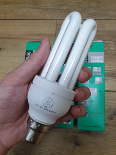 GE Biax 20W stick CFL 
Just thought to show a more closer look at the GE Biax 20W stick CFL which I got 3 copies of plus 1 more 15W version
