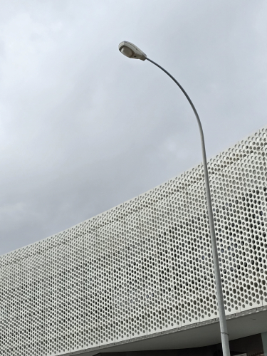 Cooper made cobrahead streetlight
Seen from the taxi window when heading back from Sioux City theme park 
