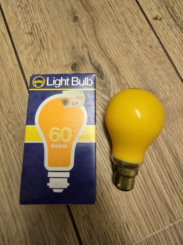 Ring 60W Amber GLS bulb 
Very much the same to the Crompton ones I have - in fact these look to be Crompton manufactured, seeing with the etch and the exact same coating tone 

Got 3 in total 
