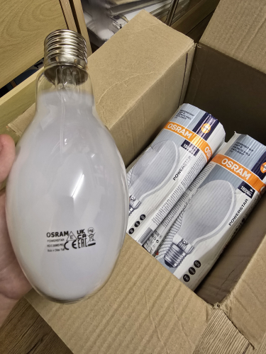 OSRAM Powerstar HQI-E 250W/D Pro 
Showing the etch 

These MH bulbs are for enclosed fixtures as they don't have the protective shroud 
