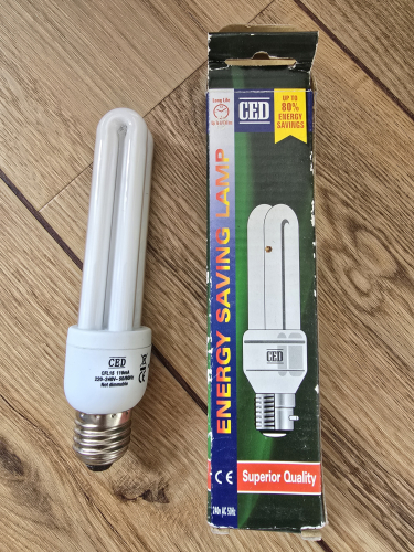 CED 15w 2 tube design CFL
From car boot sale today 
