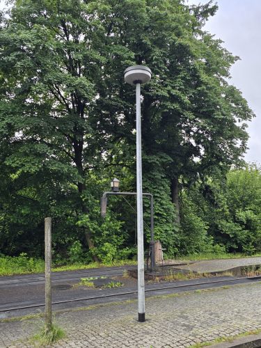 Unknown posttop platform lights 
Drei Annen Hohne railway station

These replaced the open drum shaped MV platform lights at some time 
