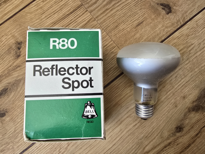 BELL R80 Reflector Spot 60w incandescent bulb 
Got it today from car boot sale 
