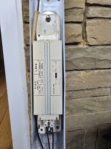 Ring Lighting 58W fluorescent fixture (model 104) ballast 
Here is the model 104 Ring Lighting 58W ballast 
