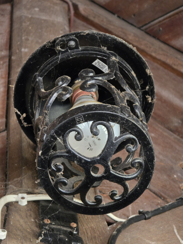 Opal GLS incandescent bulb etch closeup
At the porch entrance of a church not far from me and it is located on a historical site
